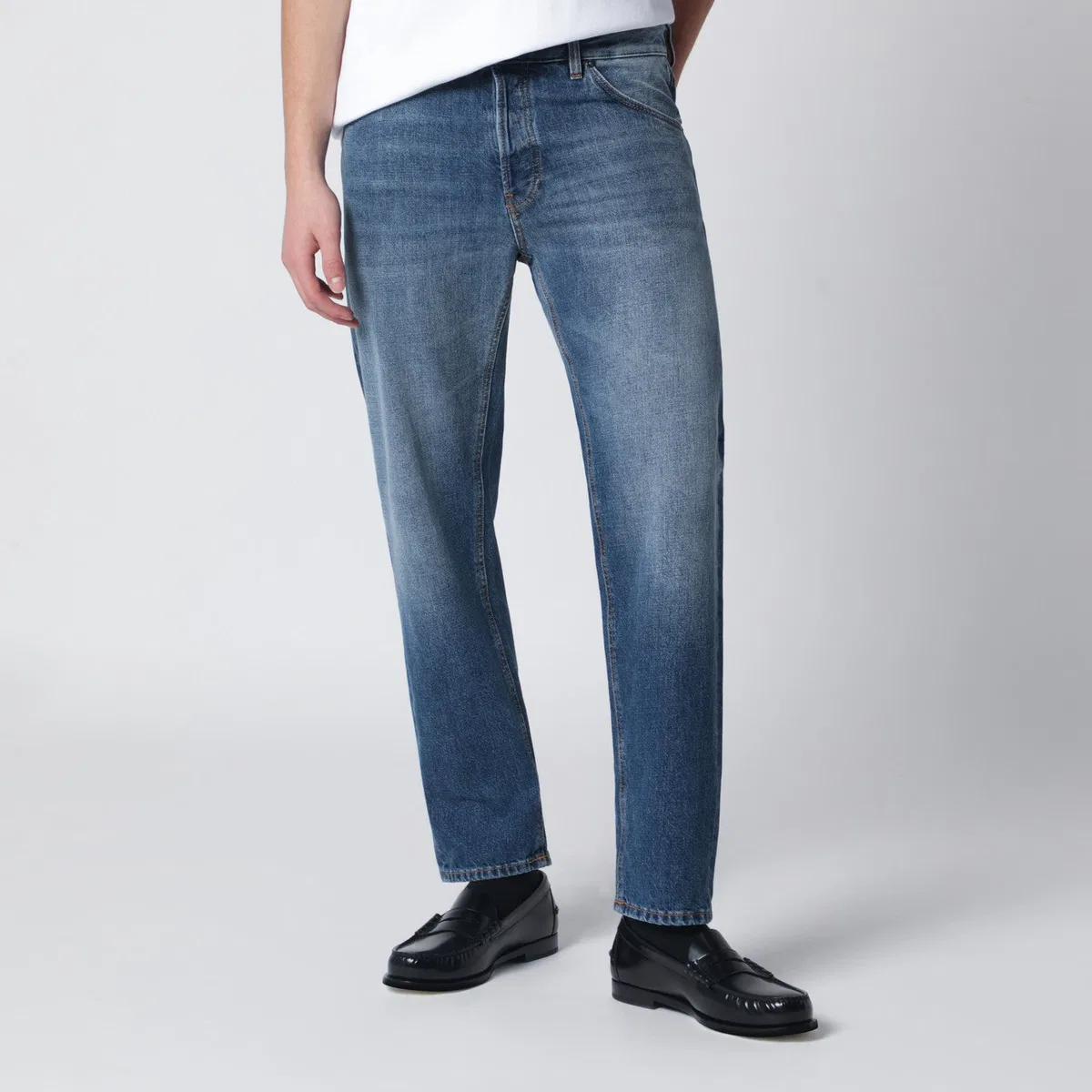 Pt torino denim Mid-Blue Washed Rebel Jeans