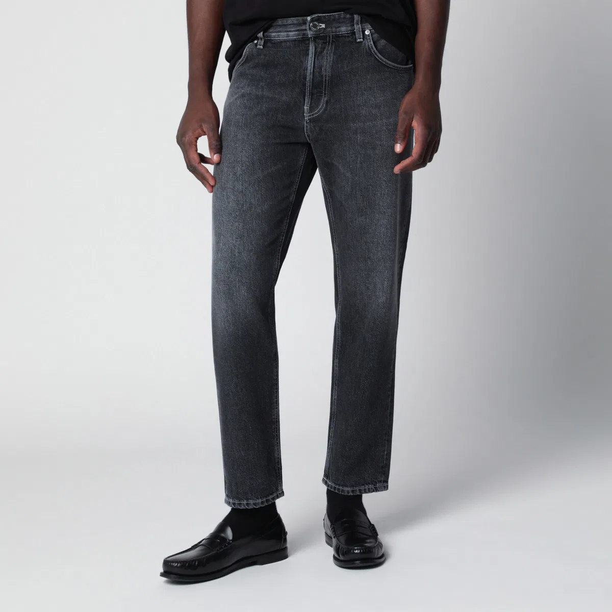 Pt torino denim Washed Dark Grey Jeans