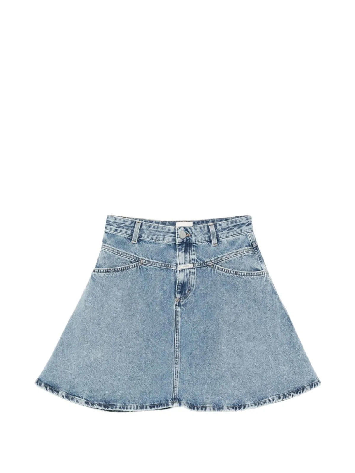 Closed Volant Mini Skirt