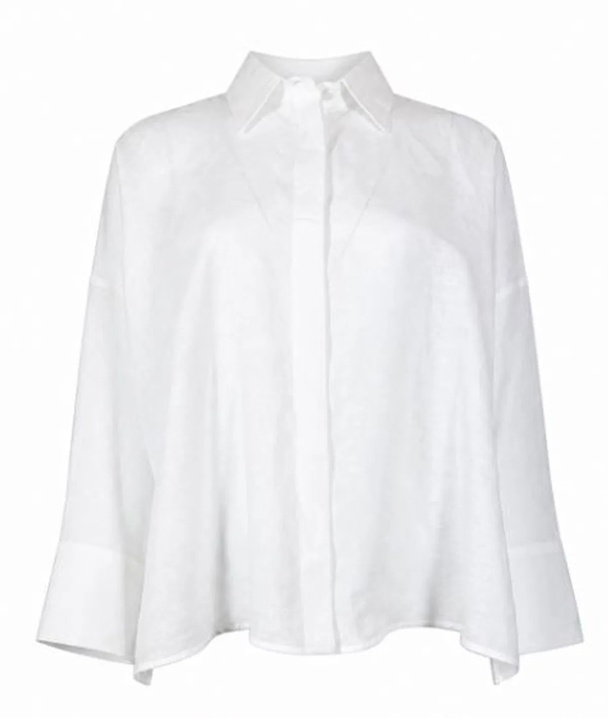 Fabiana Filippi White Classic Collar Linen Shirt