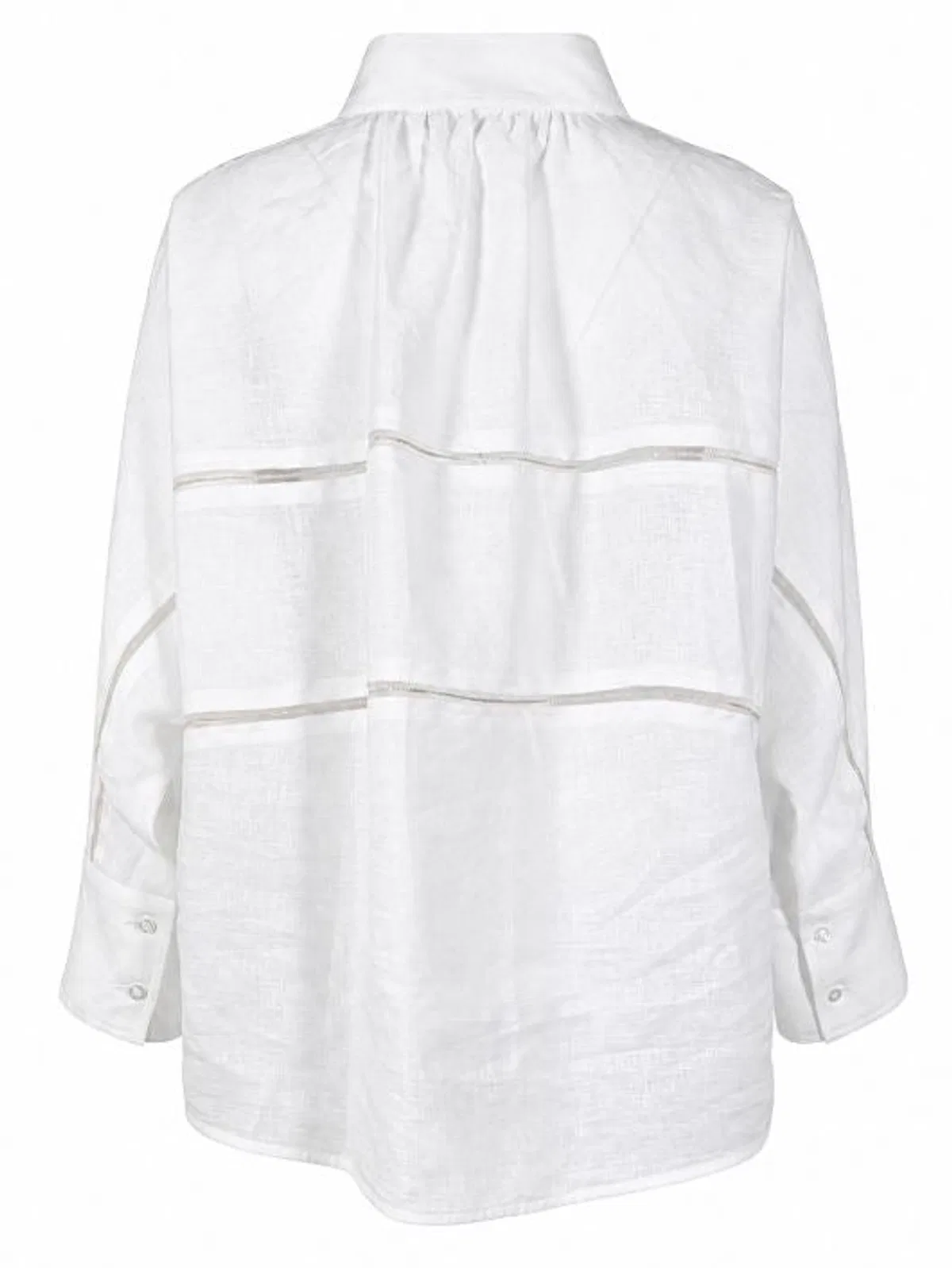 Fabiana Filippi White Classic Collar Linen Shirt