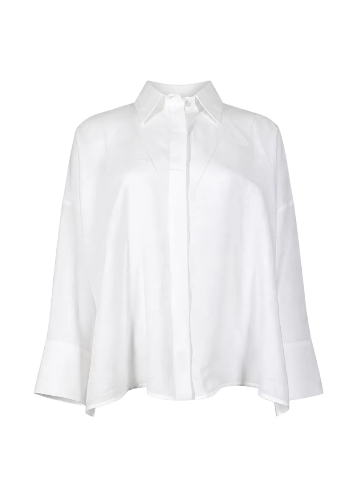 Fabiana Filippi White Classic Collar Linen Shirt