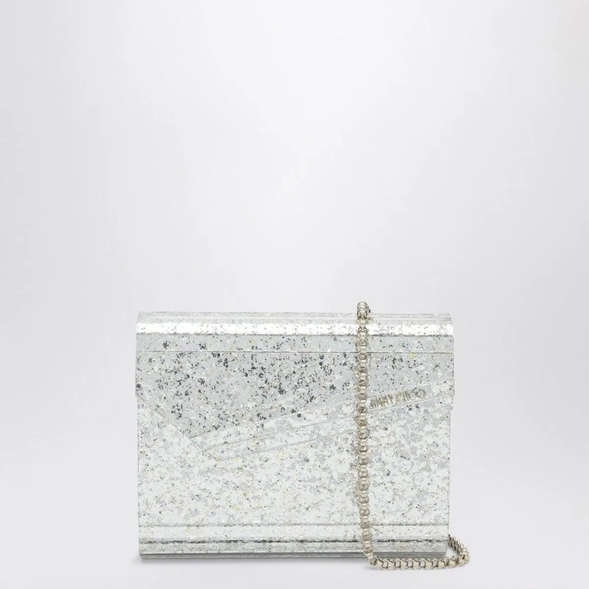 Jimmy Choo Candy Glitter-Effect Clutch Bag