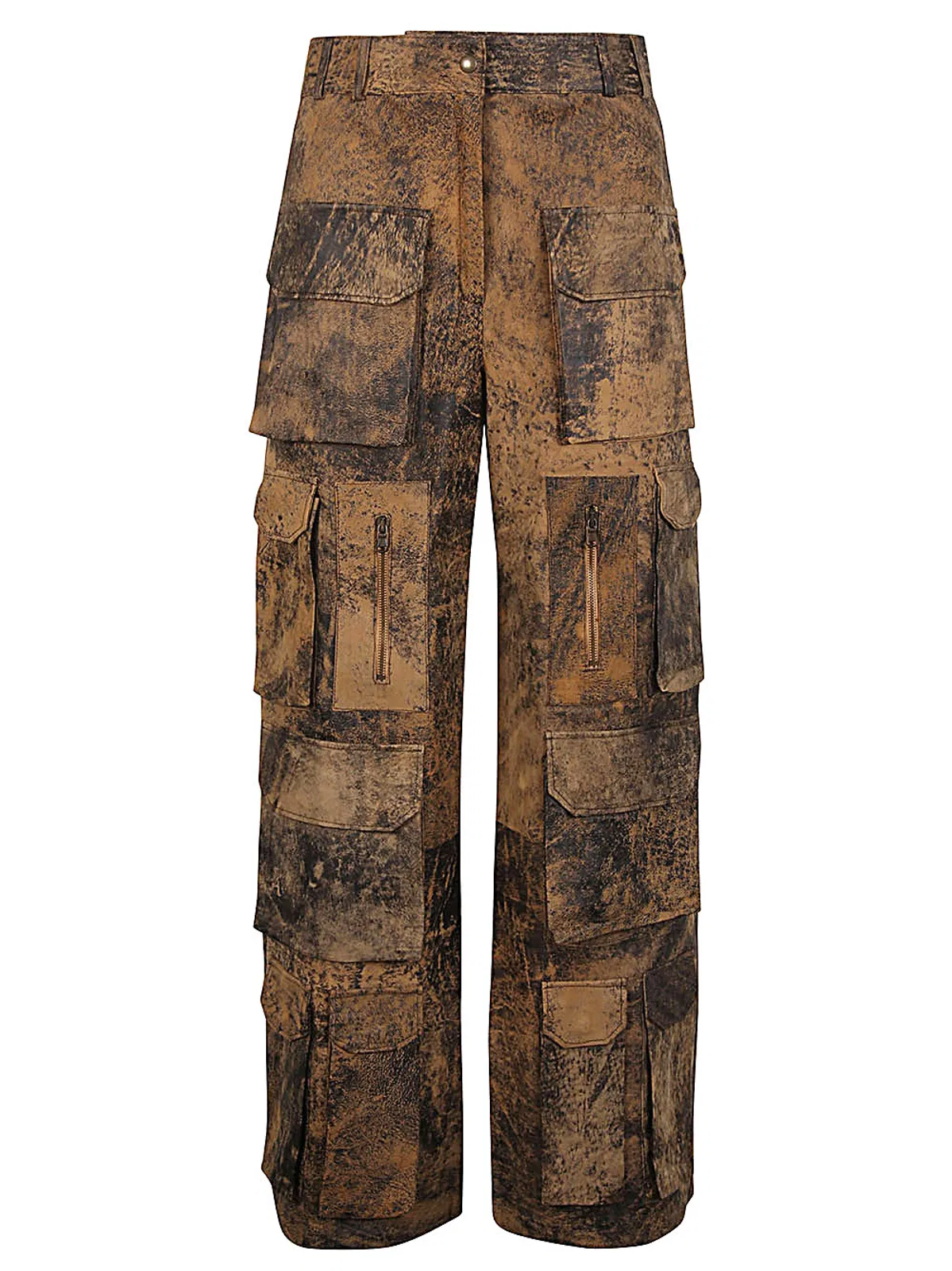 Fermas Club Leather Cargo Trousers