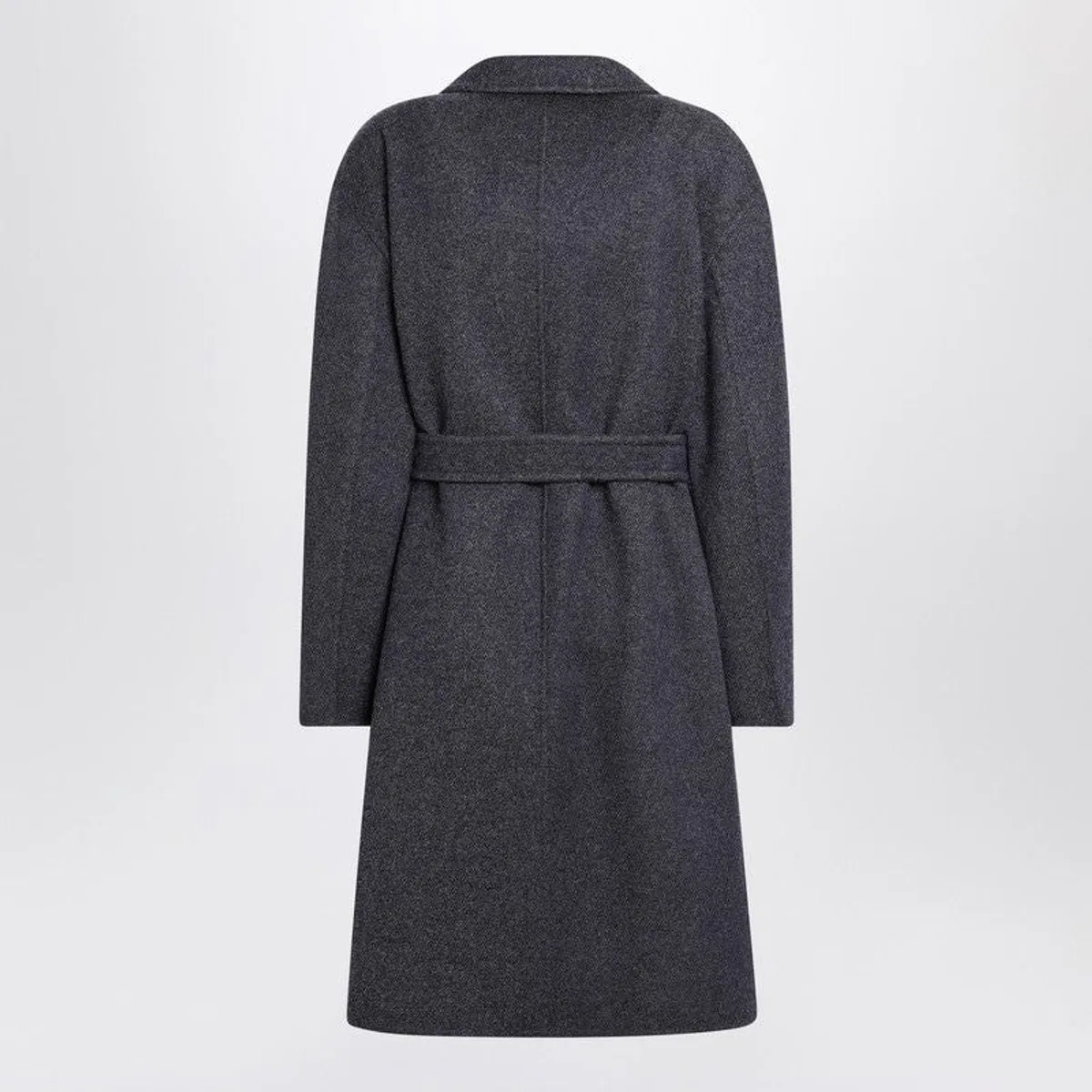 Max Mara Blue Wool Coat With Denim Effect