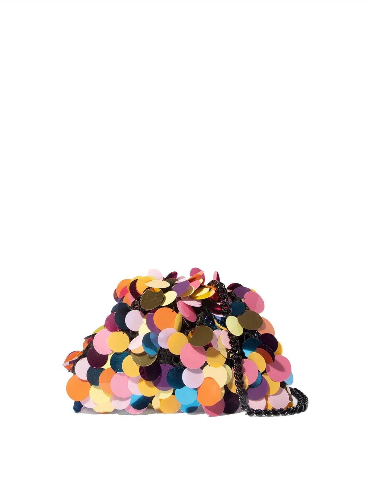 Maria La Rosa Hand Embroidered Fabric Clutch Bag With 
