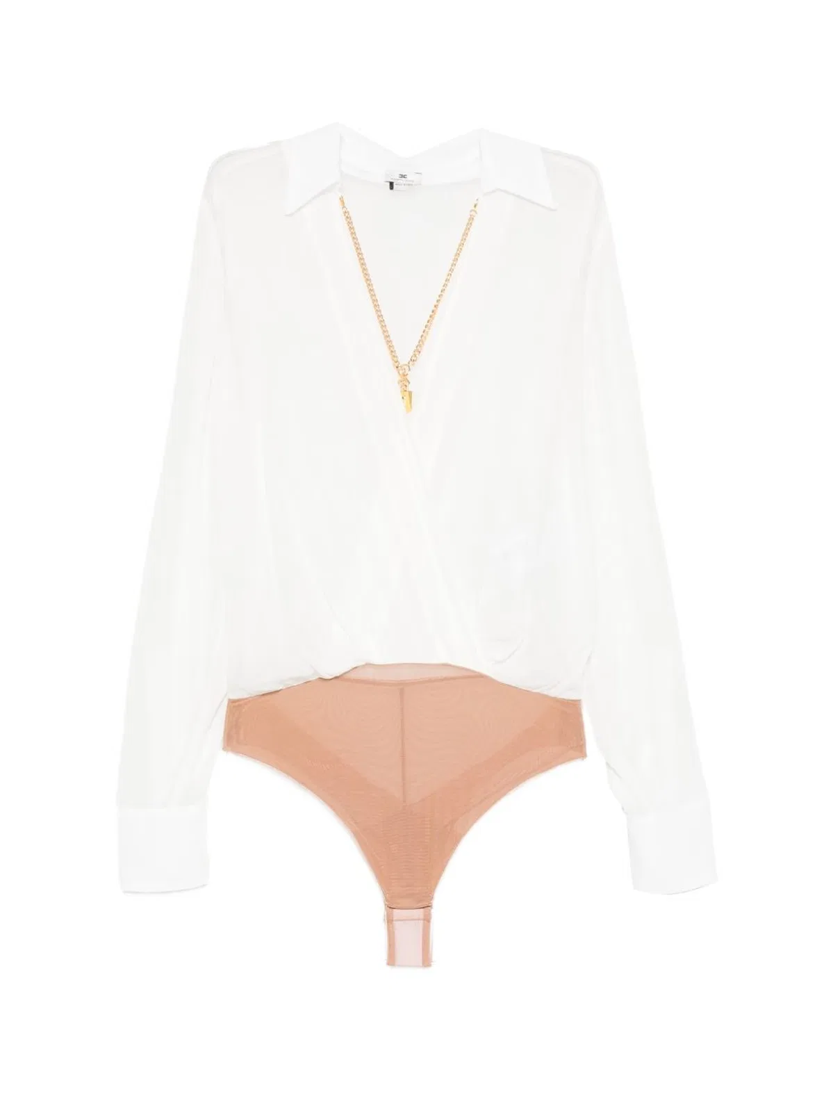 Elisabetta Franchi Ivory Stretch Fabric Shirt