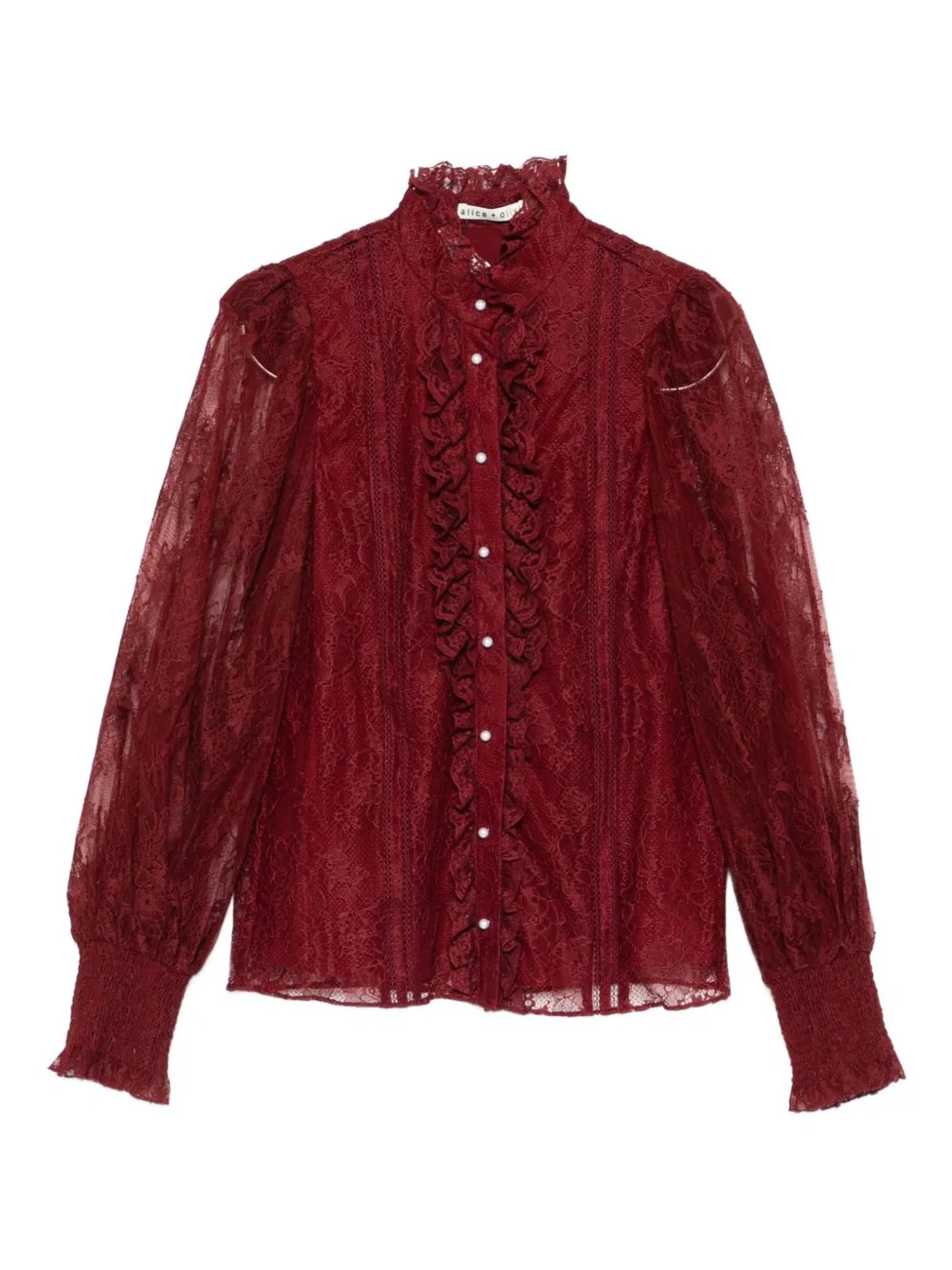 Alice + Olivia Bordeaux Nylon Shirt