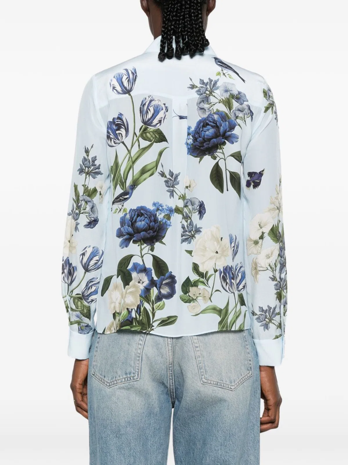Alice + Olivia Printed Silk Shirt