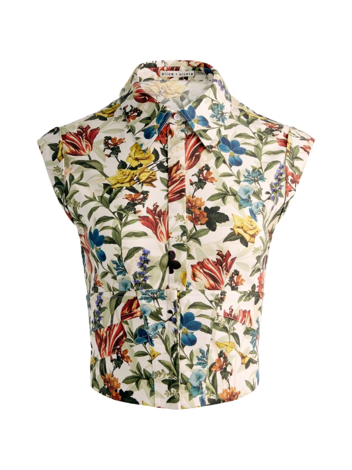 Alice + Olivia Printed Cotton Shirt