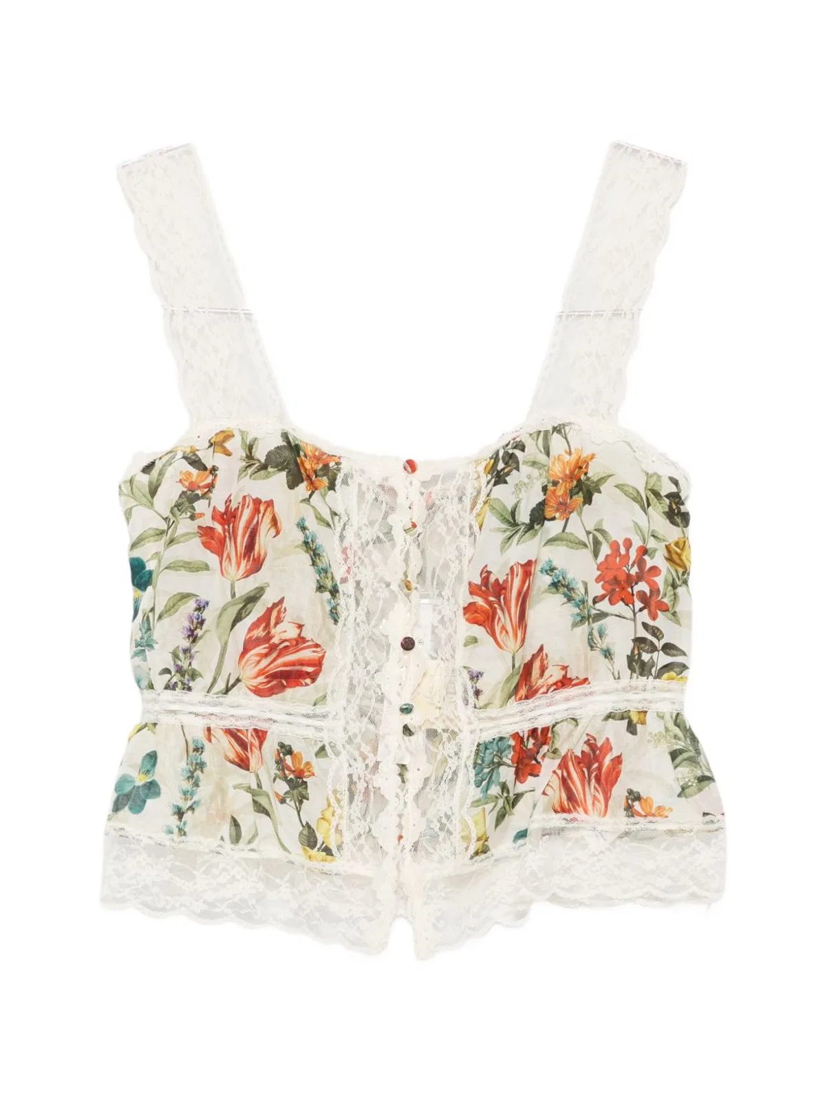 Alice + Olivia Cotton And Silk Blend Printed Top