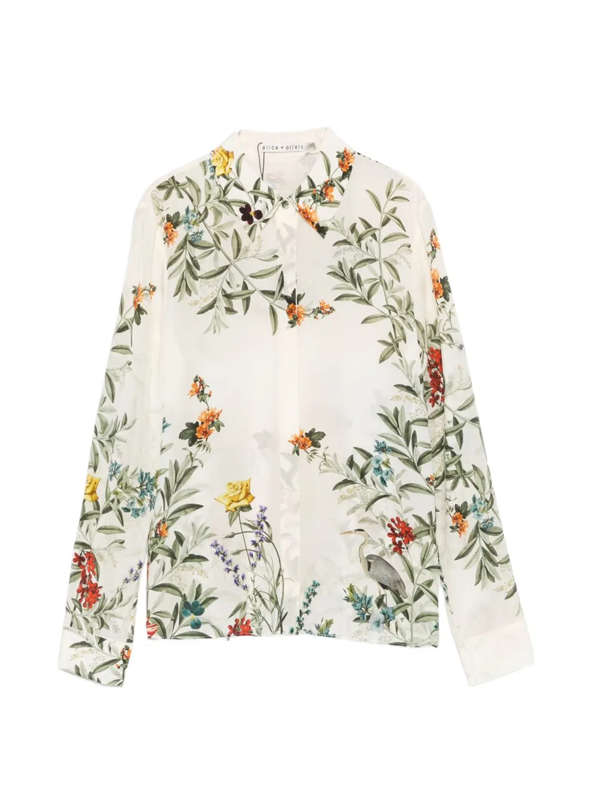 Alice + Olivia Printed Silk Shirt