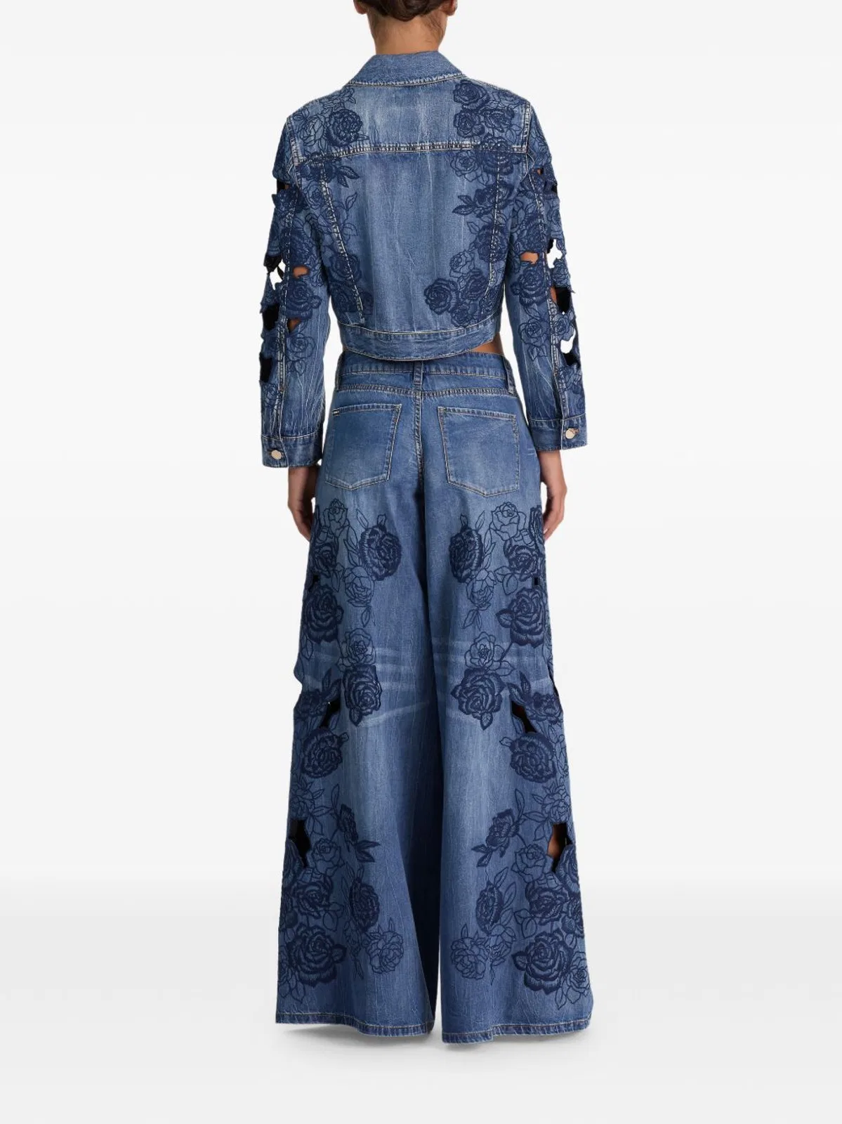 Alice + Olivia Embroidered Denim Jacket