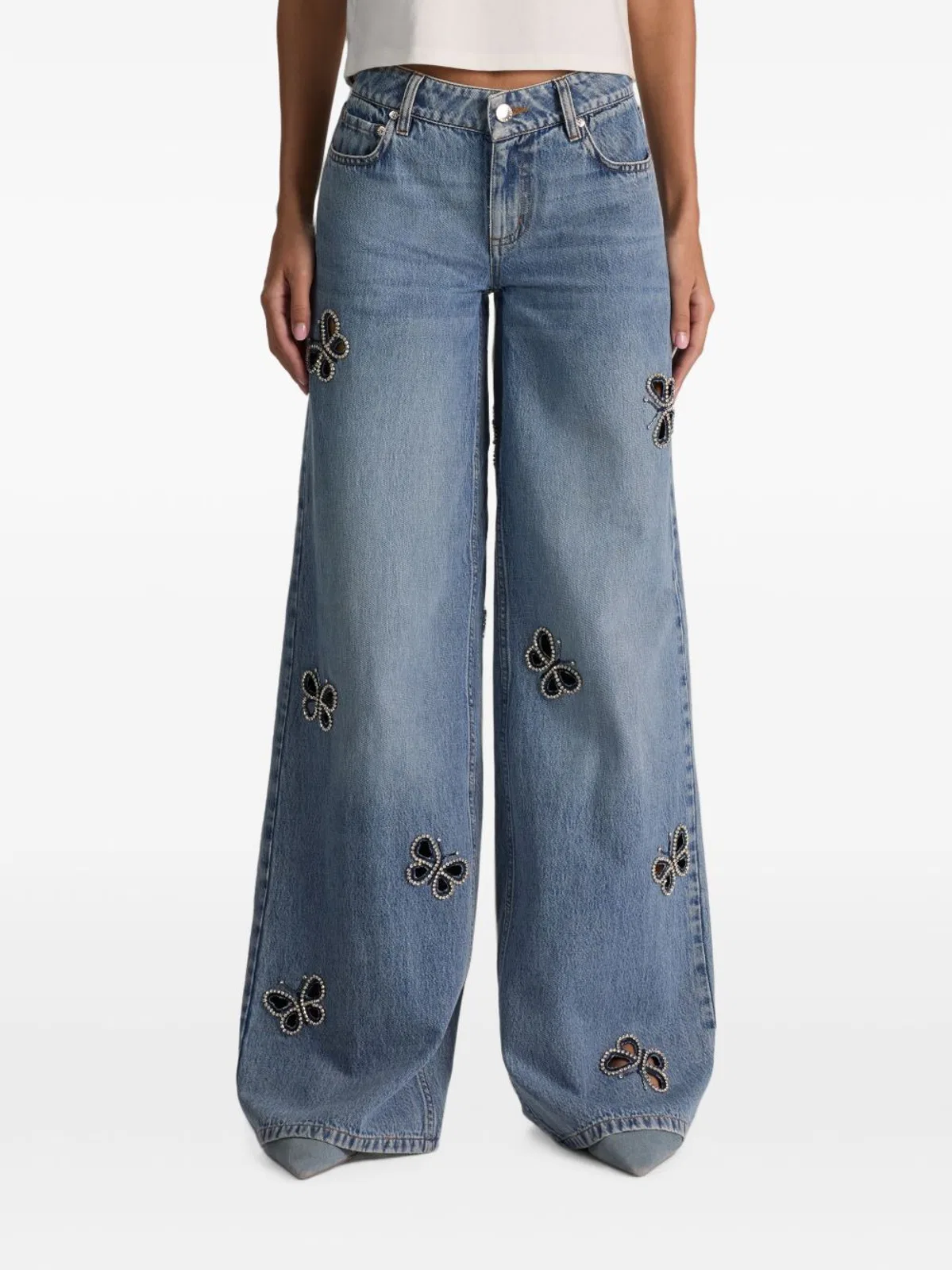 Alice + Olivia Cutout Denim Jeans