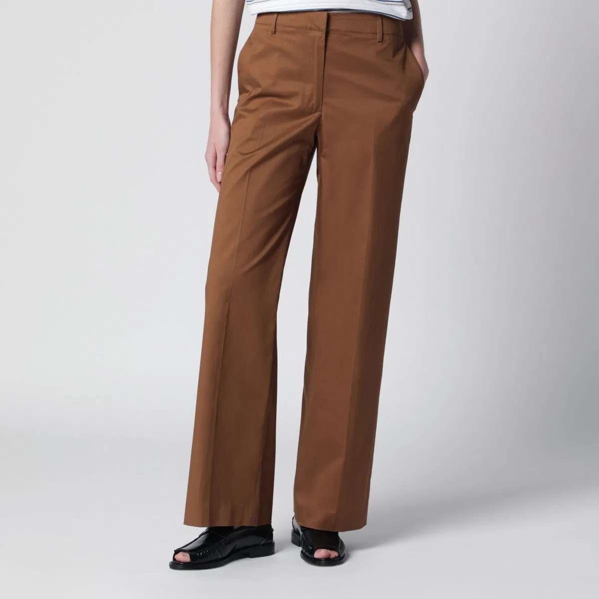 PT01 Francoise Beige Cottonblend Trousers