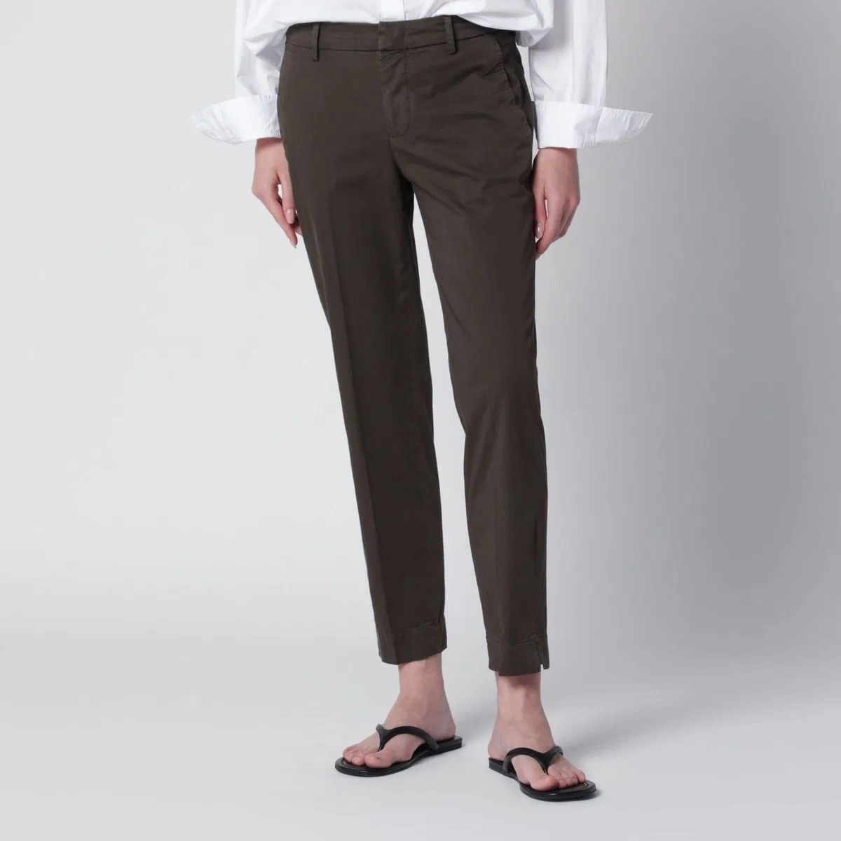 PT01 Brown Cotton Trousers