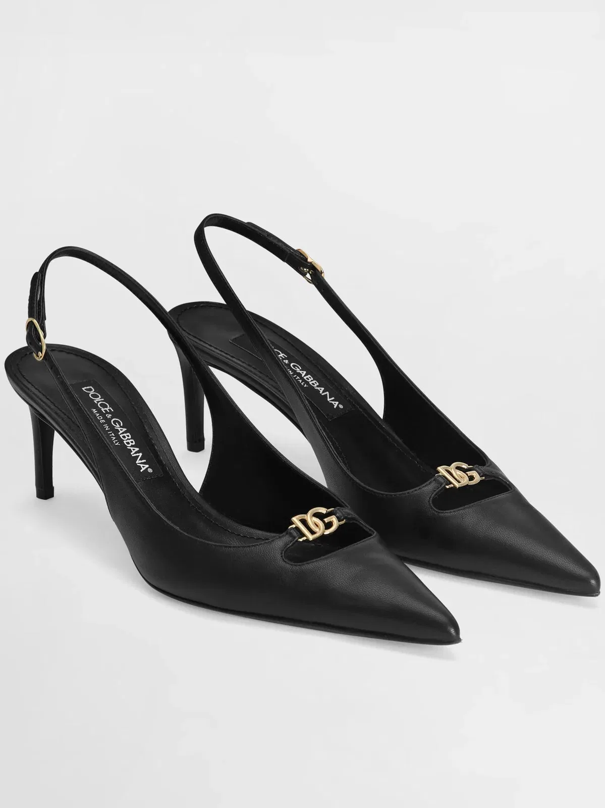 Dolce Gabbana Dolce & Gabbana Black Leather Heels
