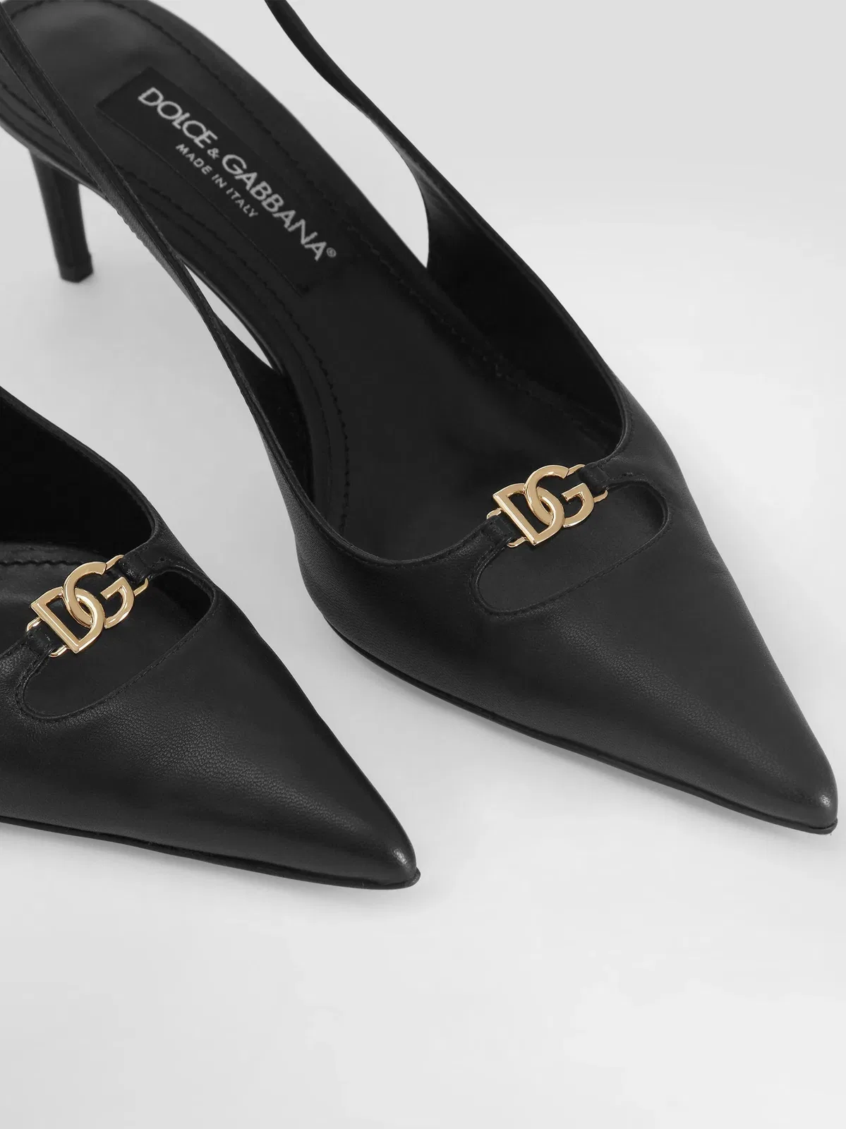 Dolce Gabbana Dolce & Gabbana Black Leather Heels