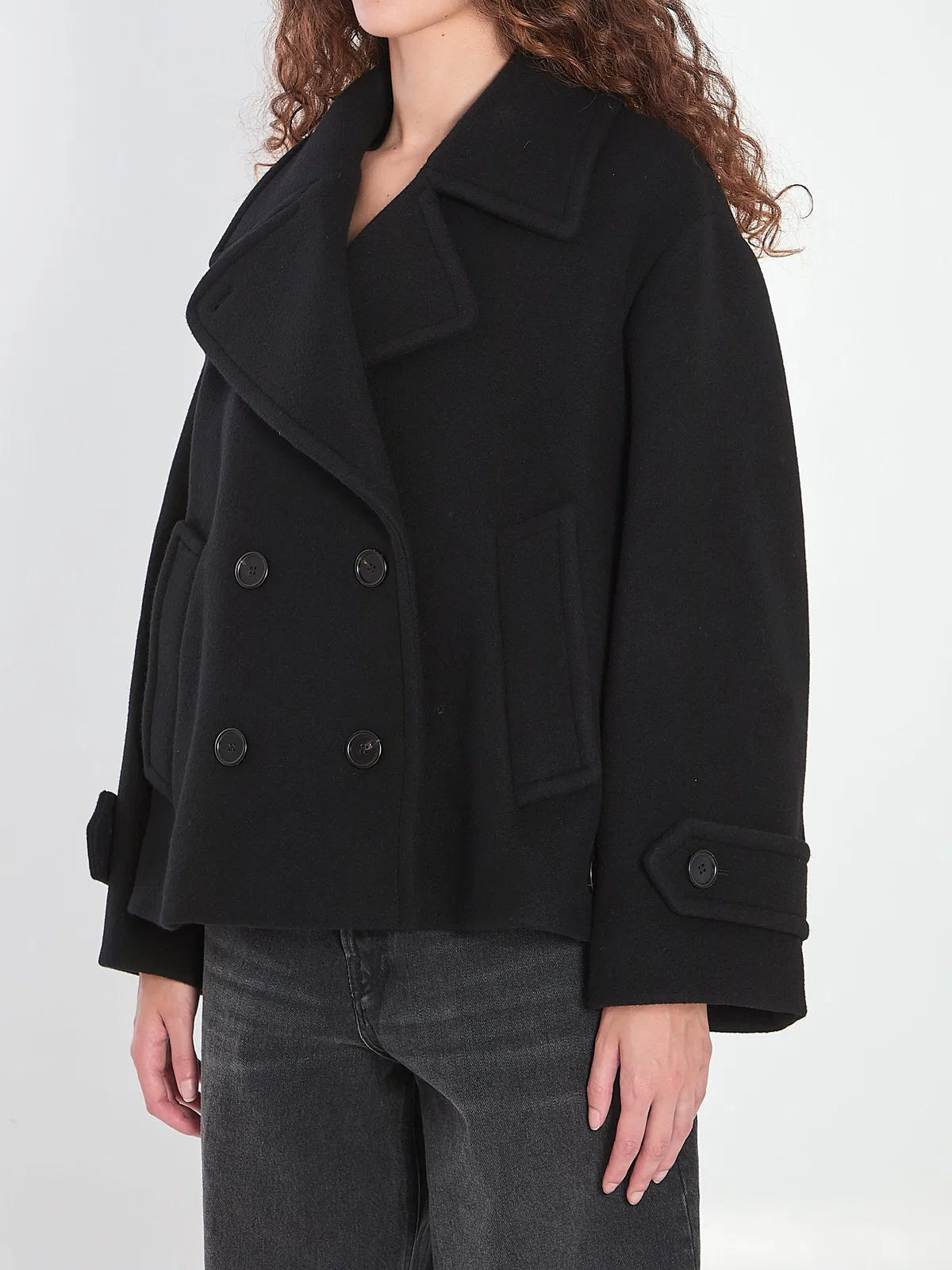 Chloé Black Wool Blend Coat