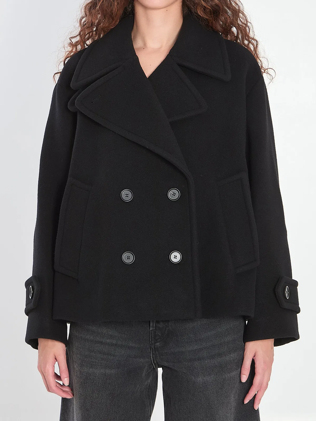 Chloé Black Wool Blend Coat