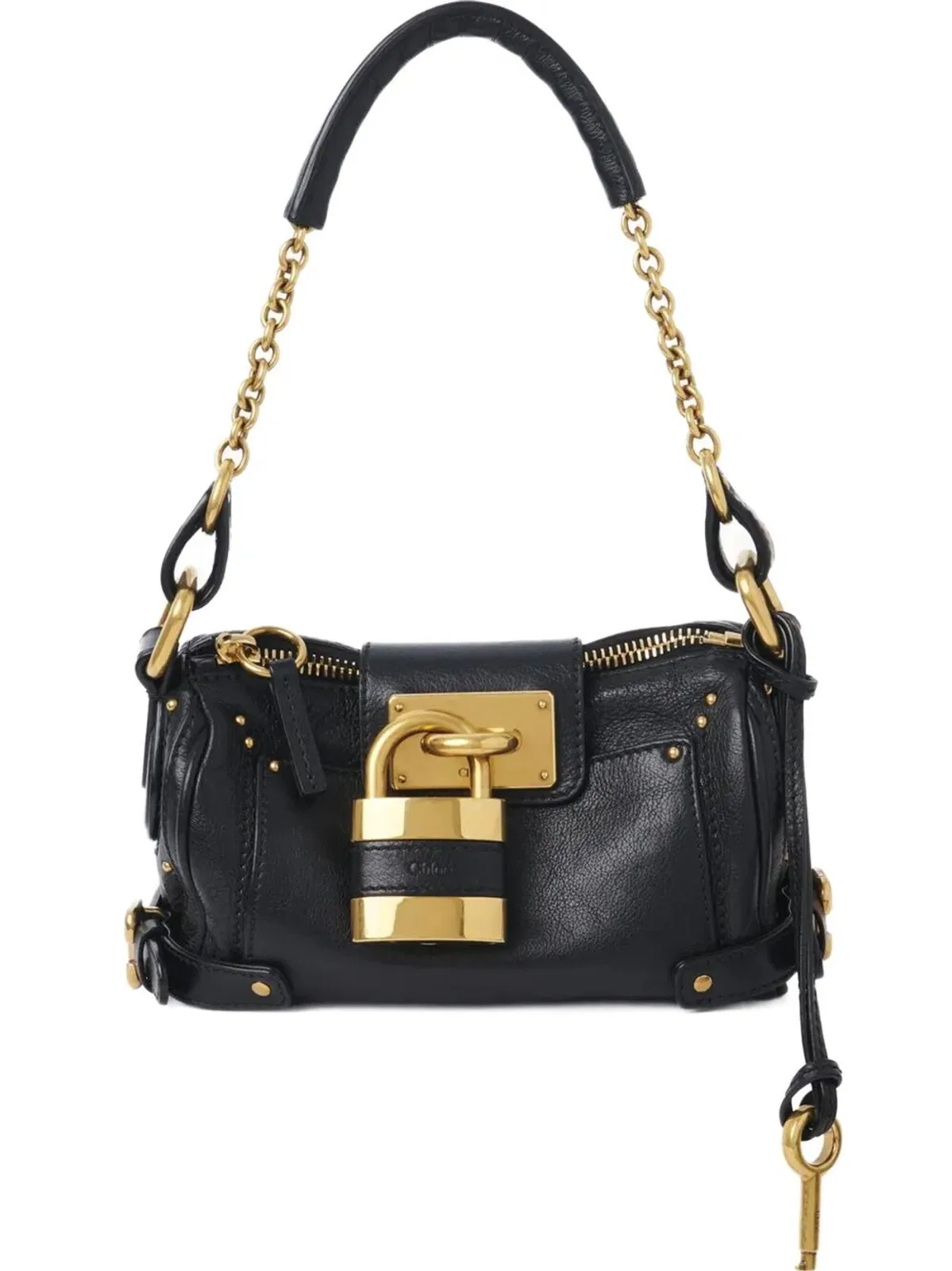 Chloé Black Leather Small Paddington Shoulder 