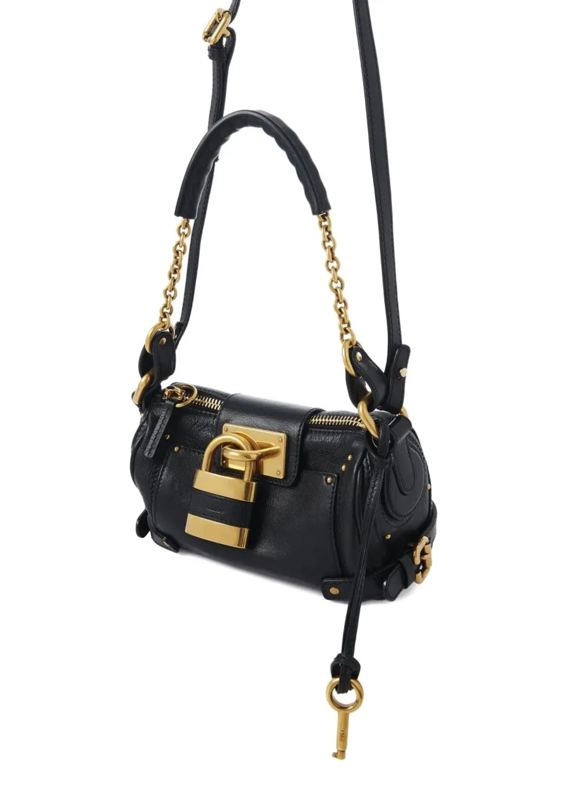 Chloé Black Leather Small Paddington Shoulder 
