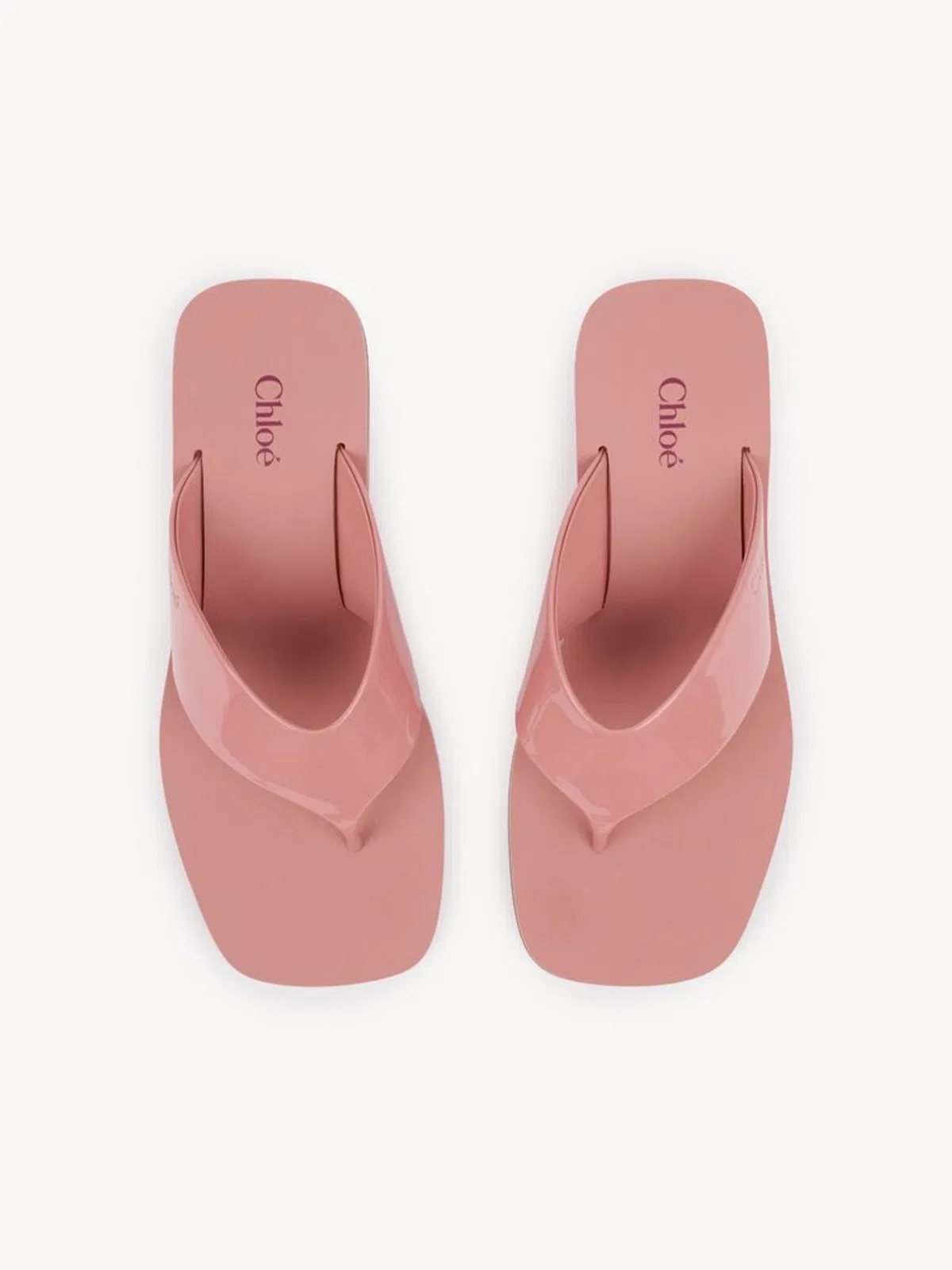 Chloé Chloe Swimming Cool Wedge Thongs Coffee 