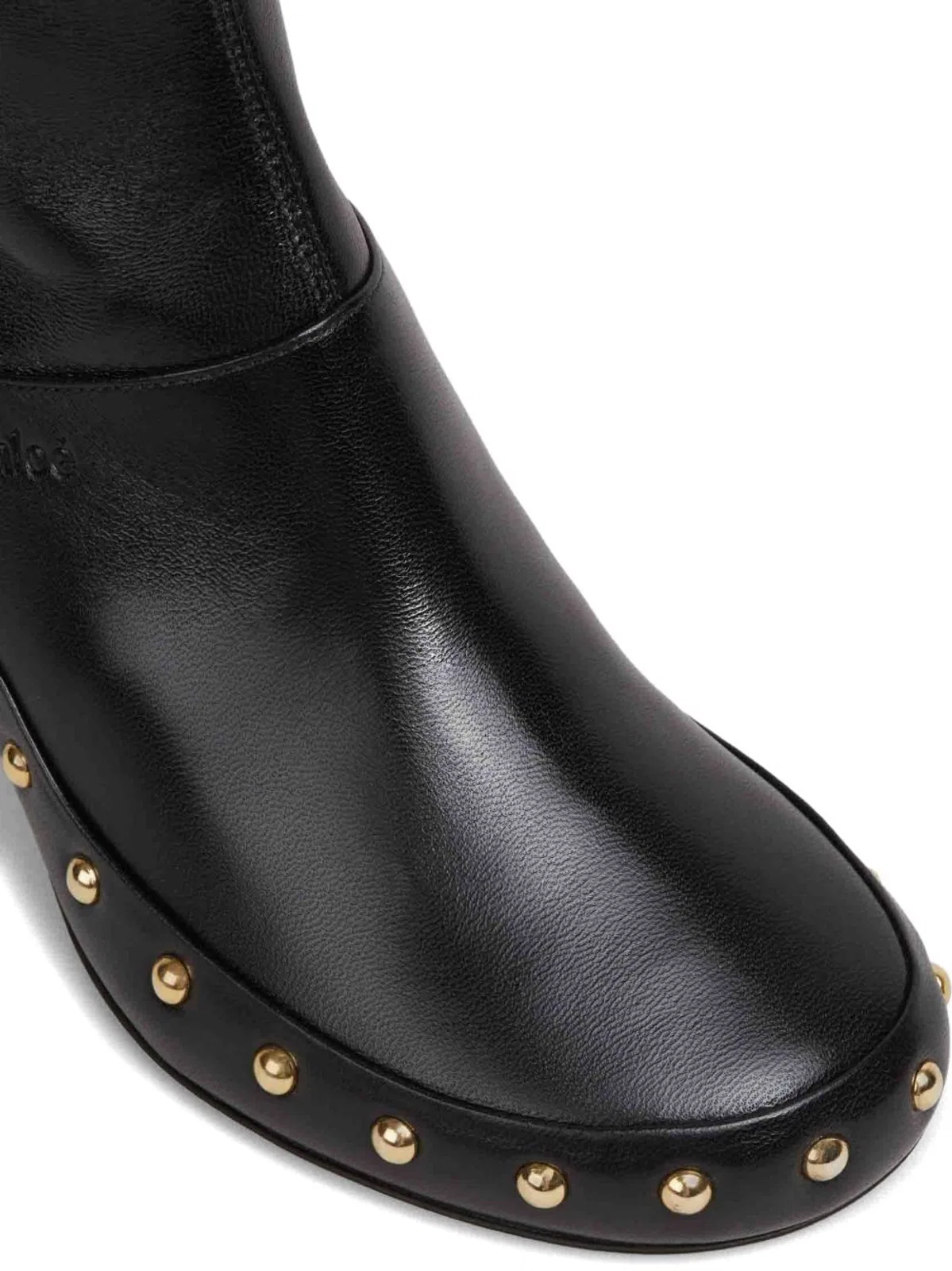 Chloé Black Leather Junie Ankle Boots