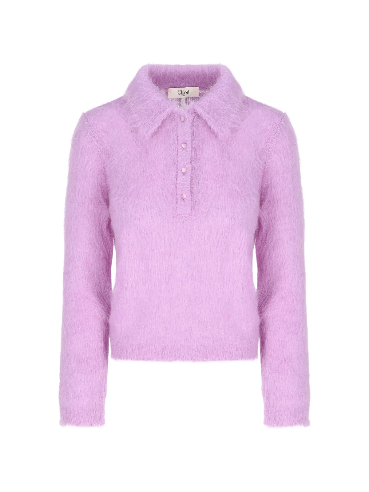 Chloé Lilac Wool Blend Polo Shirt