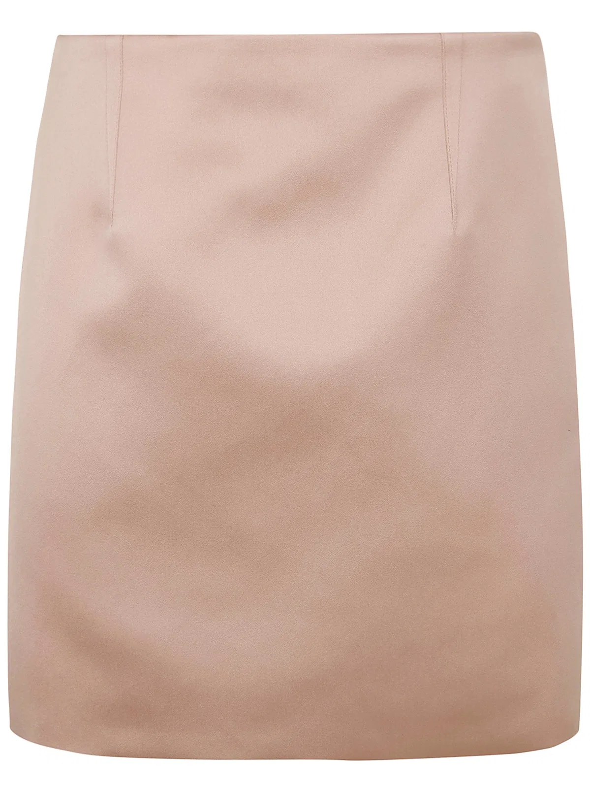 Chloé Short Fitted Skirt In Duchesse Satin