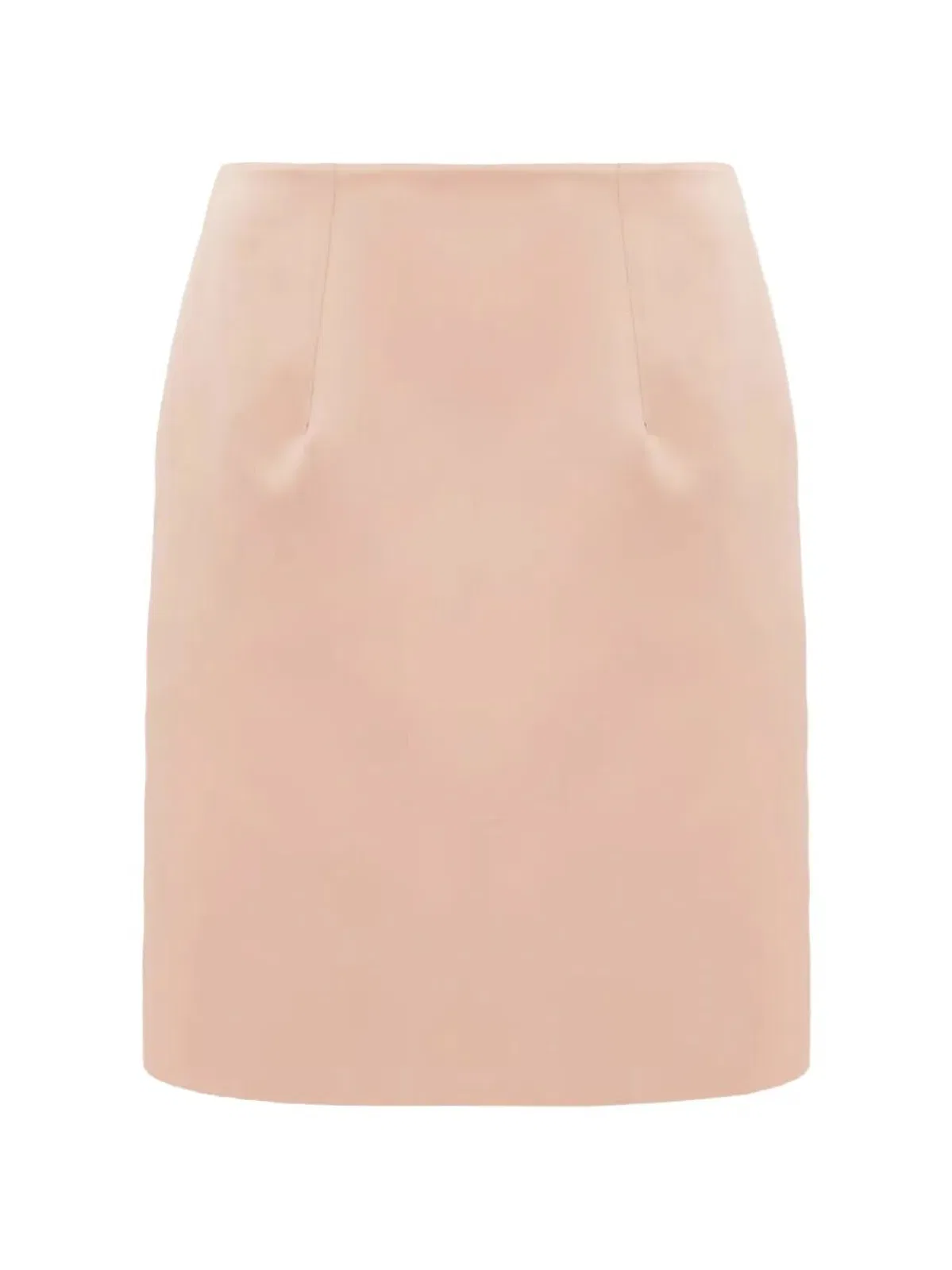Chloé Short Fitted Skirt In Duchesse Satin