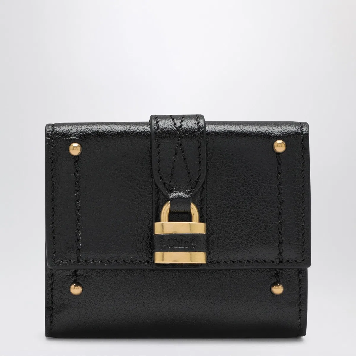 Chloé Mini Black Paddington Trifold Leather Wa