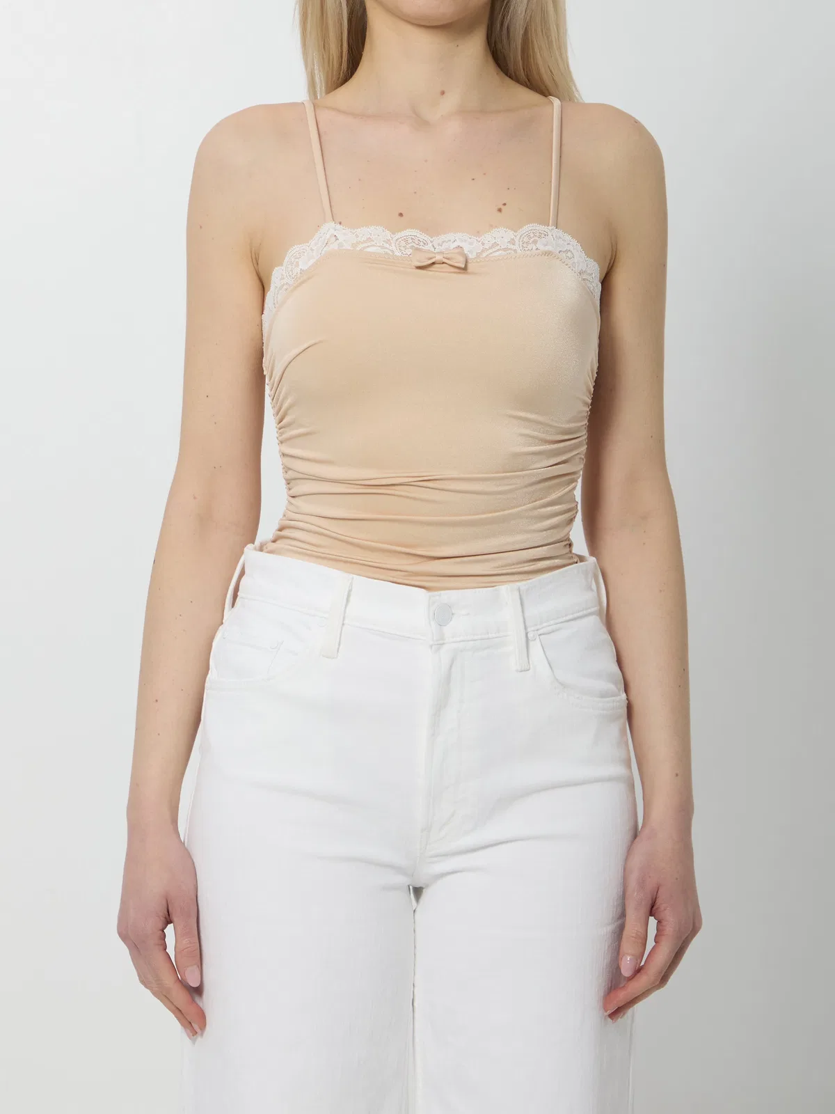 Chloé Ruched Lace Bodysuit