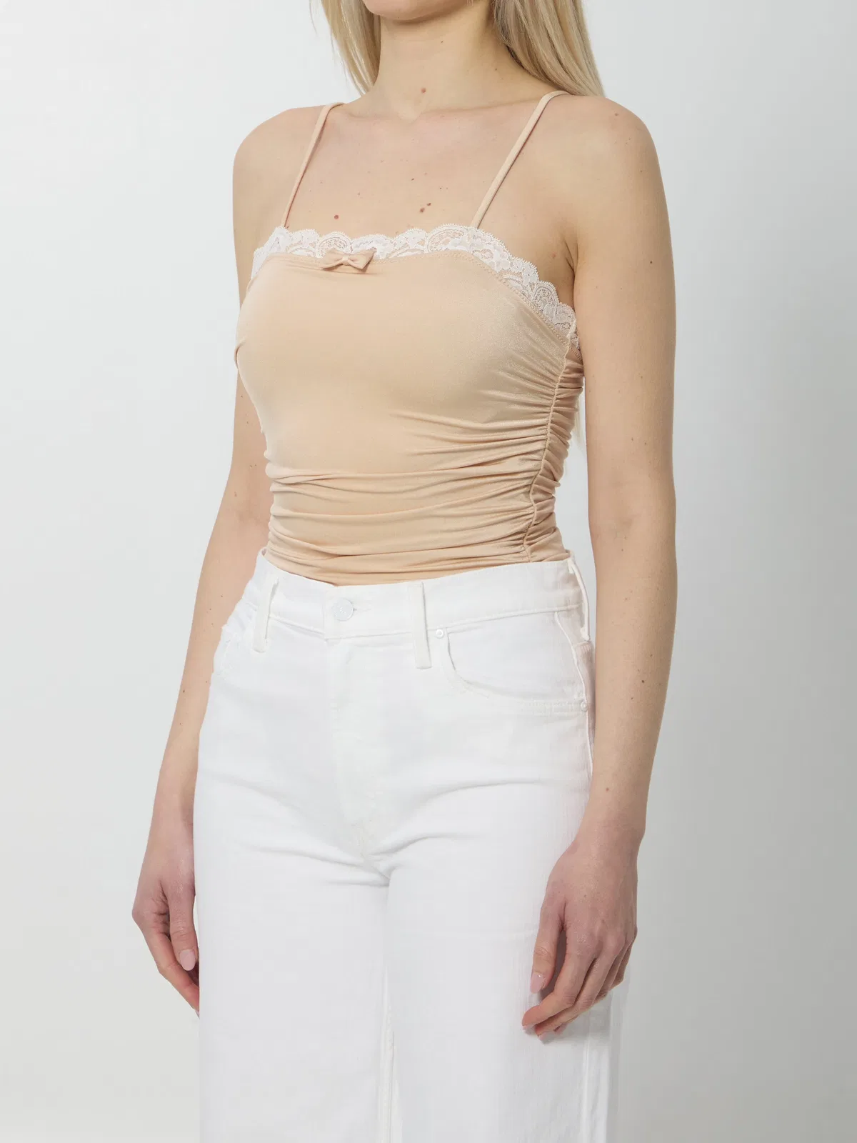 Chloé Ruched Lace Bodysuit