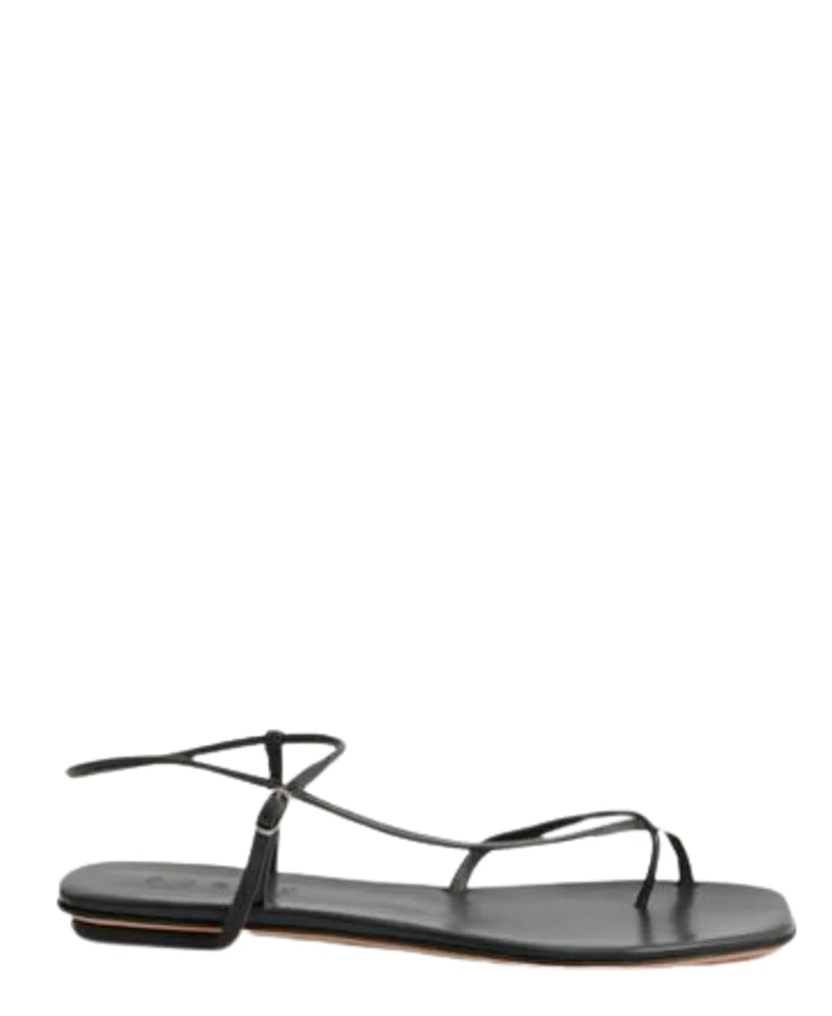 Soeur Black Leather Sandal