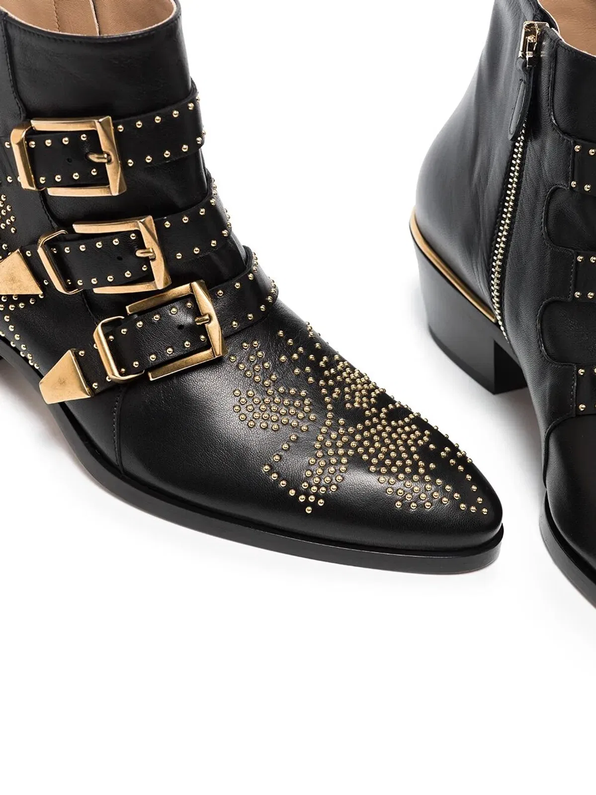 Chloé Embellished Nappa Leather Susanna Ankle 