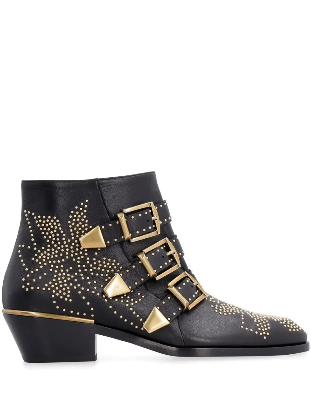 Chloé Embellished Nappa Leather Susanna Ankle 