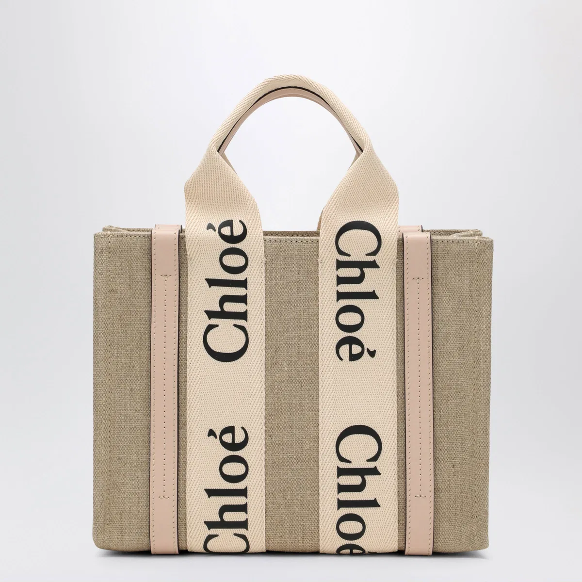 Chloé Woody Little Bag In Beige Canvas