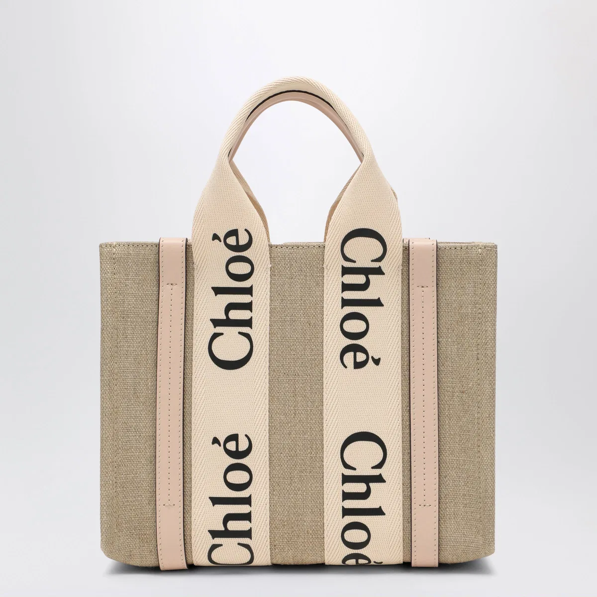 Chloé Woody Little Bag In Beige Canvas
