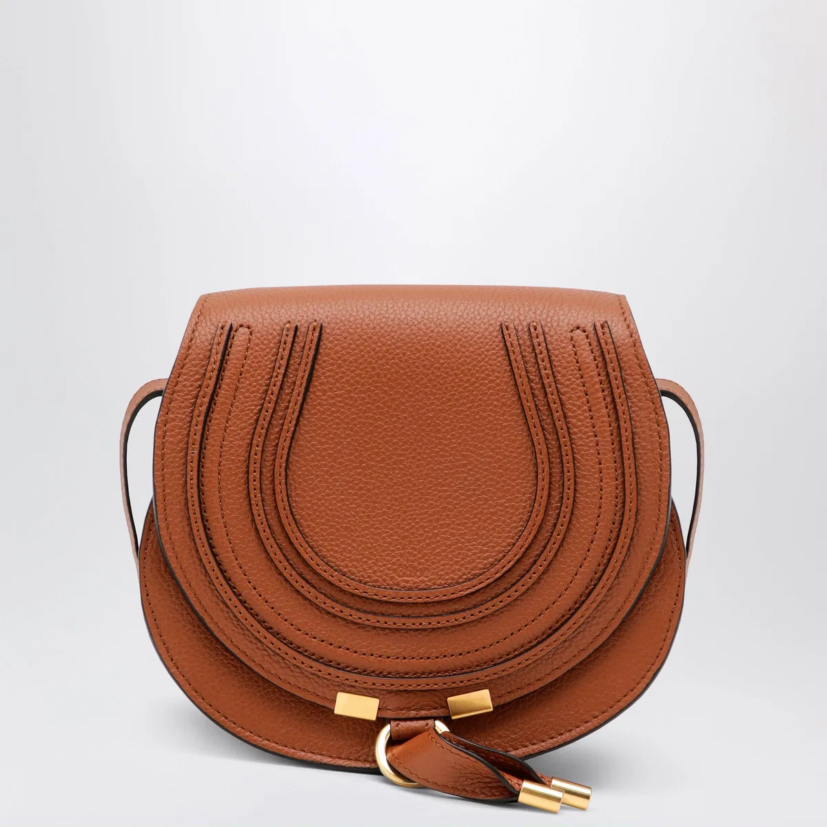 Chloé Marcie Small Leather Saddle Bag