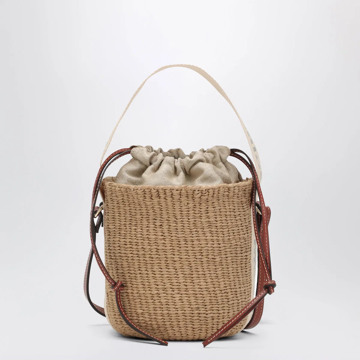 Chloé Small Woody Raffia Bucket Bag