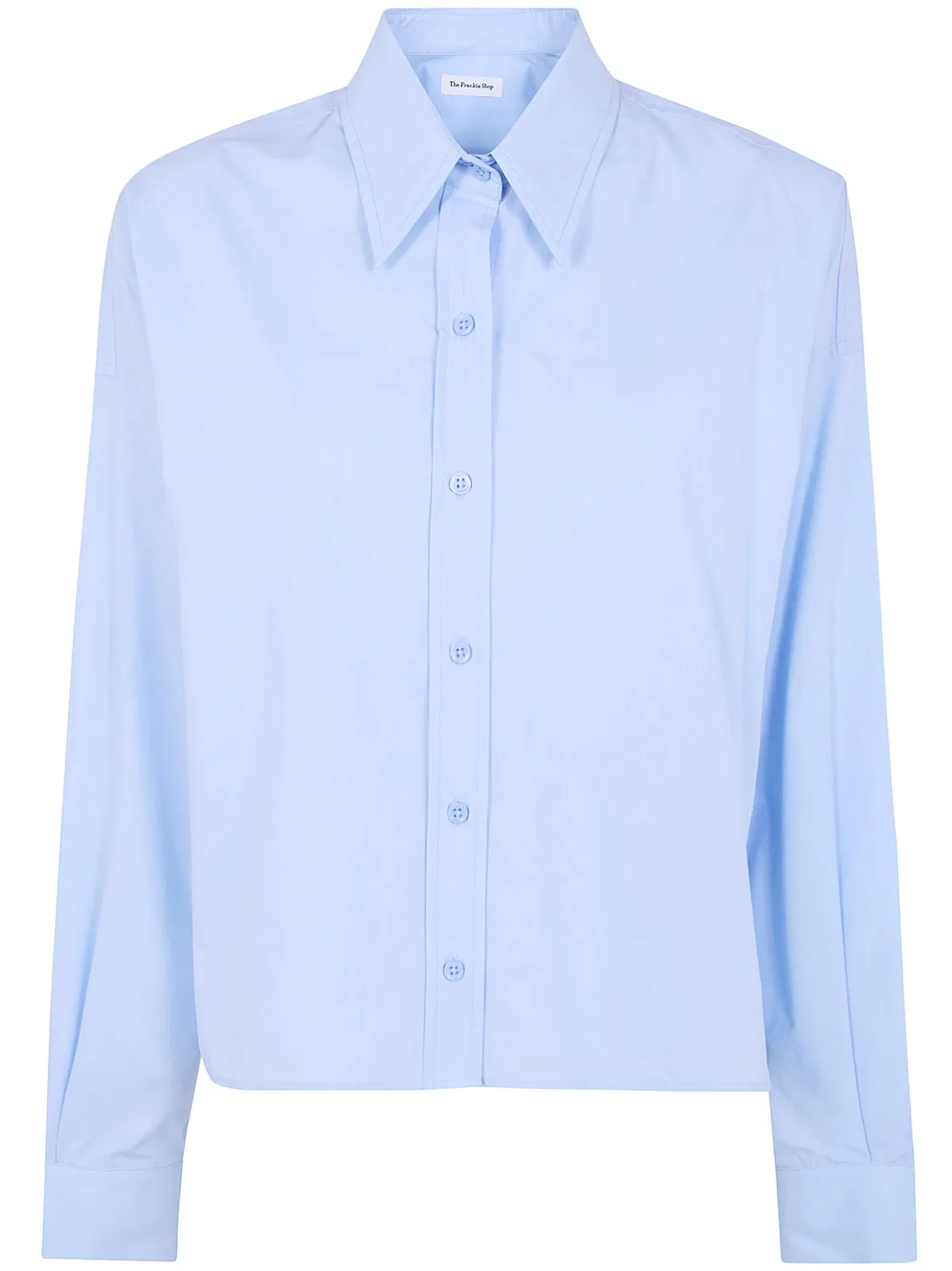 The Frankie Shop Light Blue Arlen Cotton Boxy Shirt
