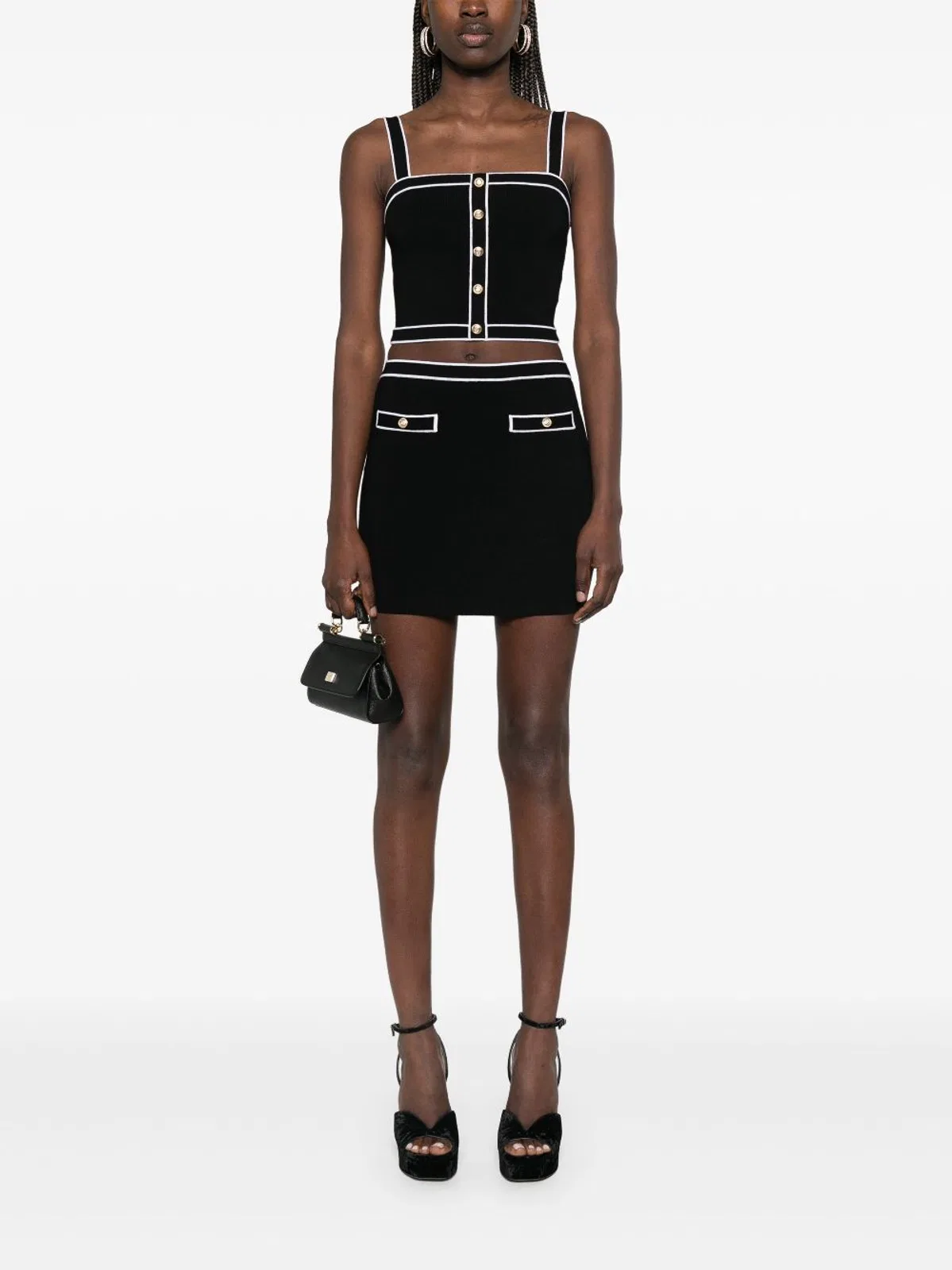 Alice + Olivia Cotton Mini Skirt