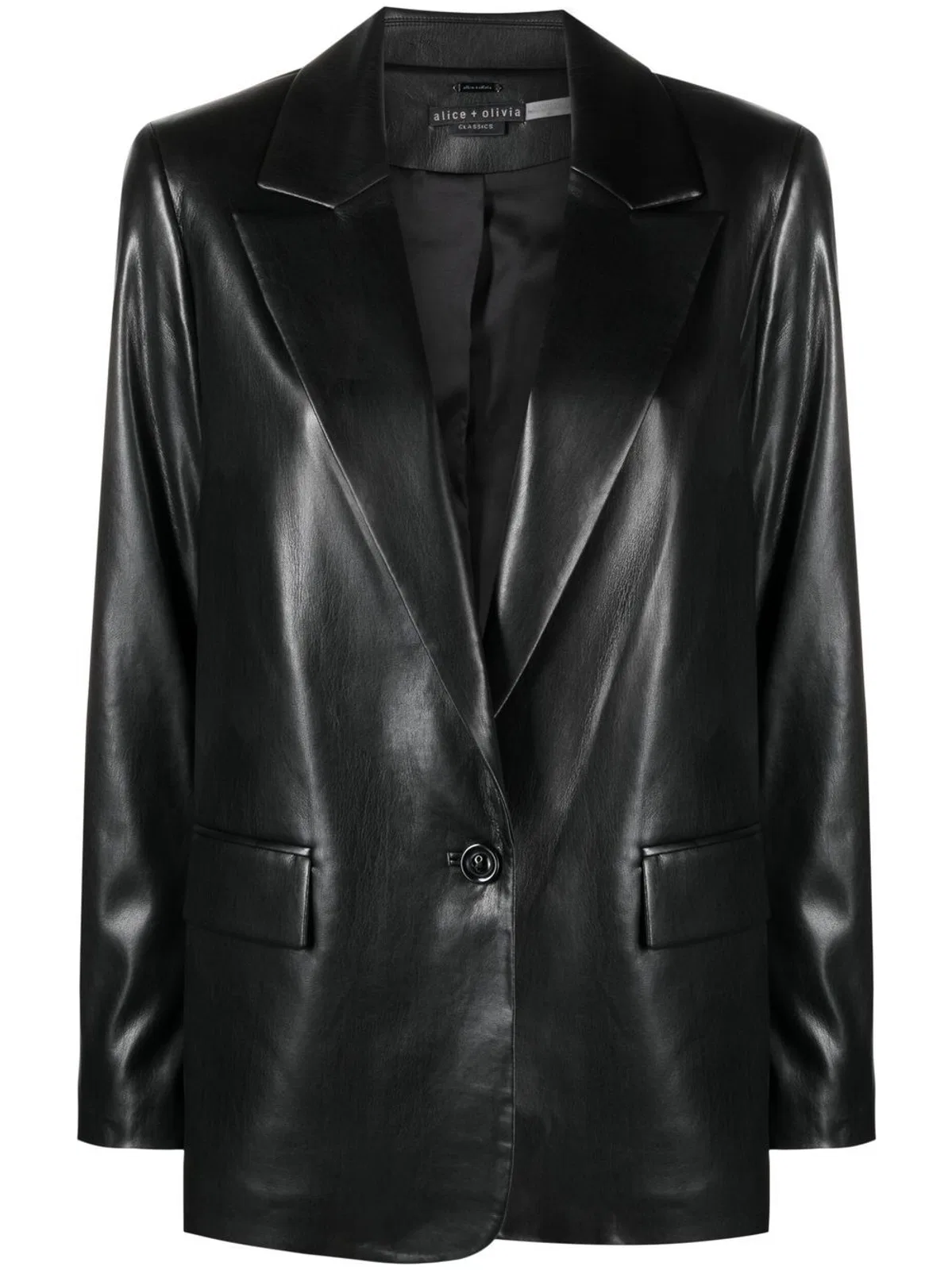 Alice + Olivia Faux Leather Blazer Jacket