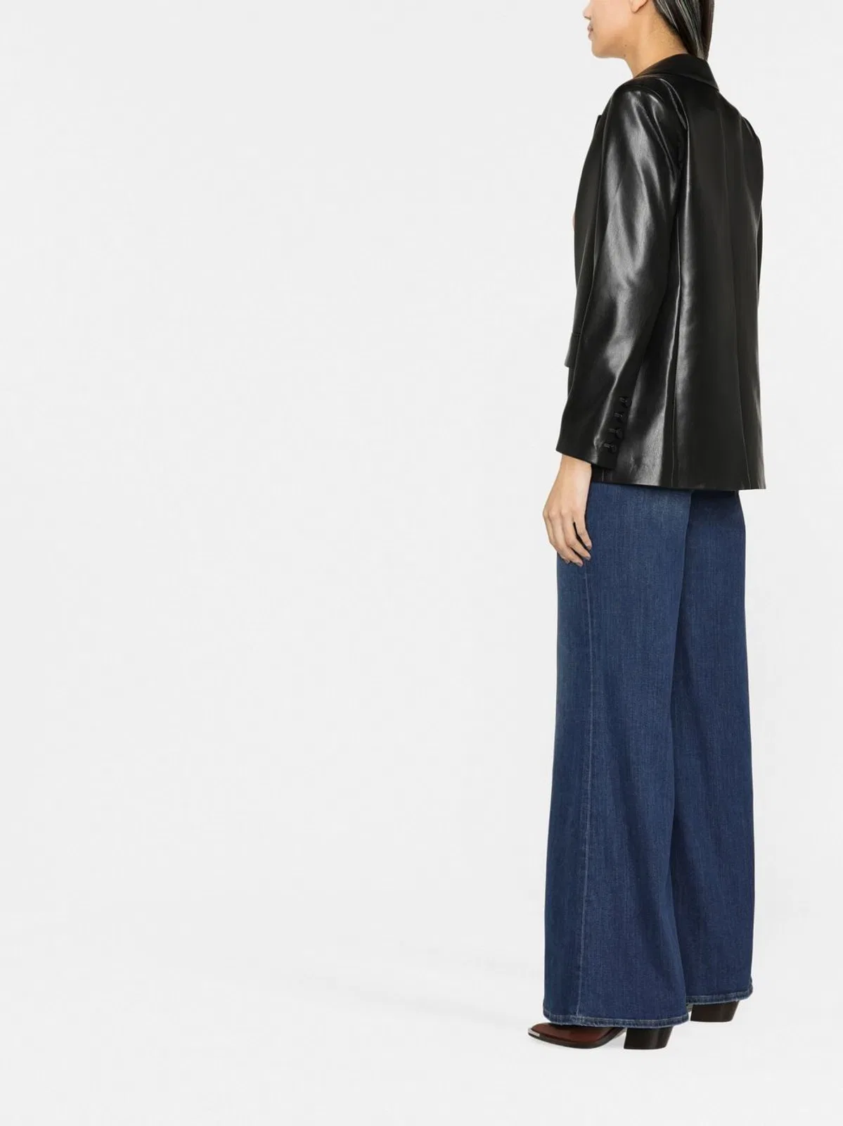 Alice + Olivia Faux Leather Blazer Jacket