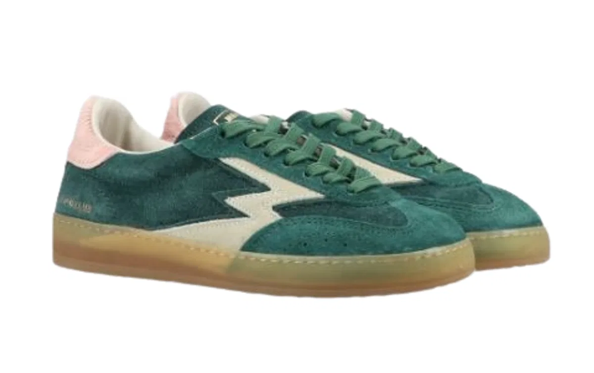 Moa Concept Green Suede Lace-Up Sneakers