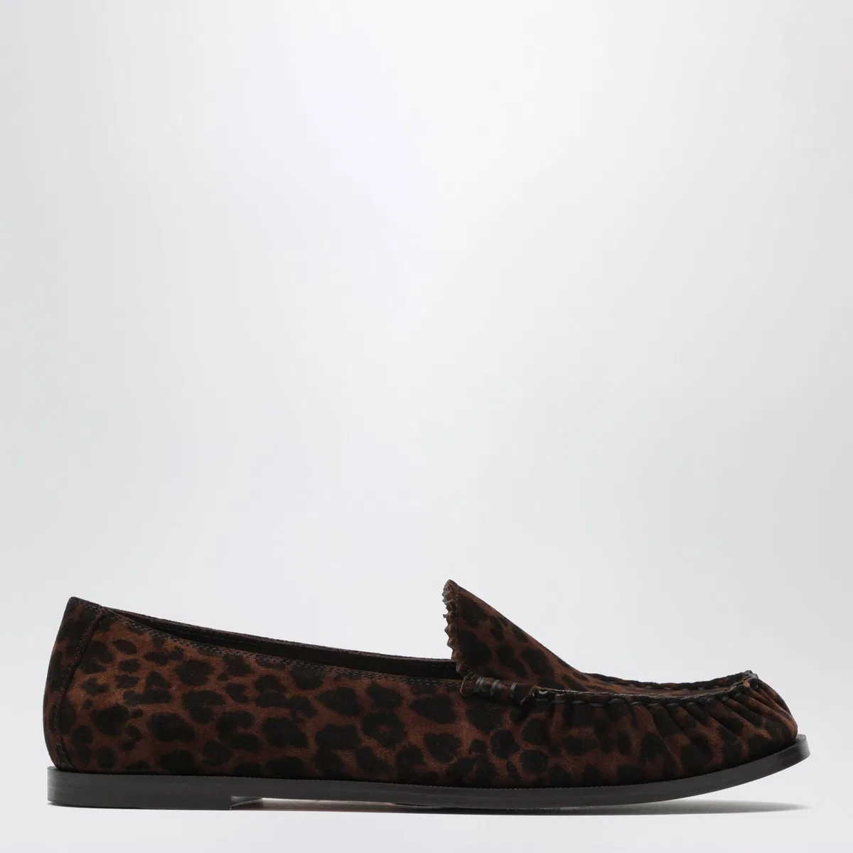 Aquazzura Leopardprint Suede Loafers