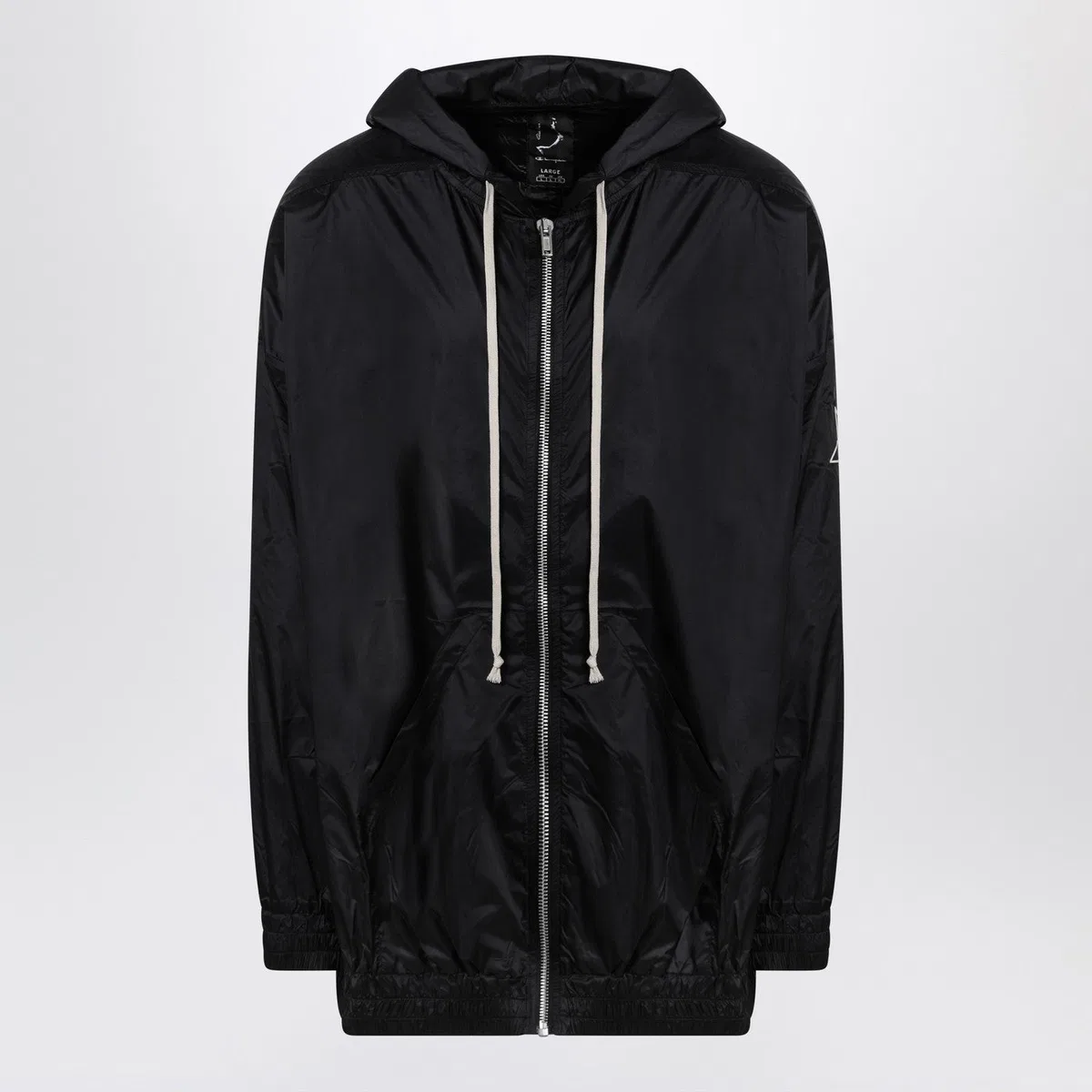 Champion x Rick Owens Lightweight Black Zip Jacket In Nylon