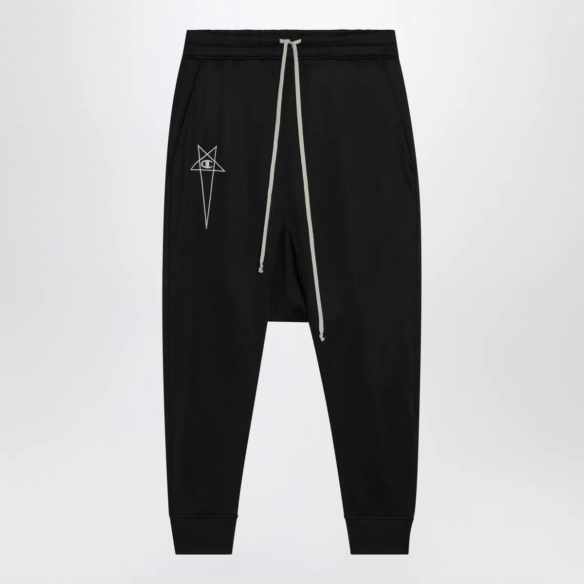 Champion x Rick Owens Black Prisoner Drawstring Joggers