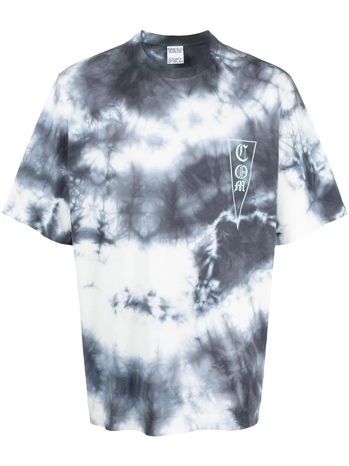 Marcelo Burlon Com Logo Tie-Dye Oversize T-Shirt